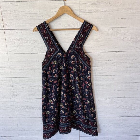 American Eagle Outfitters Dress Womens Size S/P Boho Floral Tassels Tank Mini - Picture 3 of 16